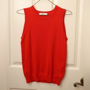 Zara Vibrant Red Sweater Knit Tank Top Women’s Size Medium